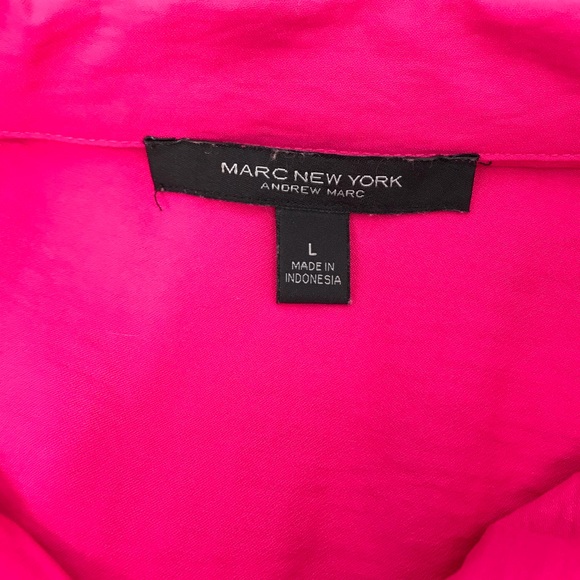 Andrew Marc New York Pink Boxy Button Down Top - Picture 6 of 6